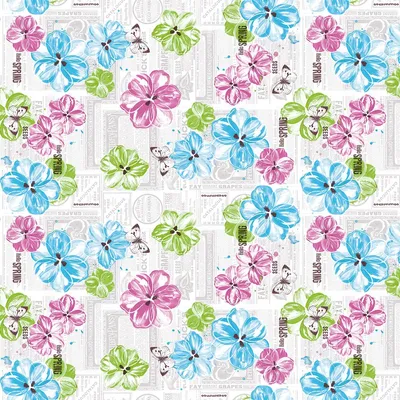 Produktbild von Sovie HOME Tischdecke Hello Spring in Pink-Türkis aus Linclass® Airlaid 80 x 80 cm, 1 Stück - Einweg Mitteldecke Floral