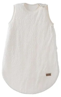 Obrázek produktu pro roba dětský spací pytel Seashells Oyster 70 cm pro novorozence - celoroční spací pytel z bavlny - mušelín - bílý