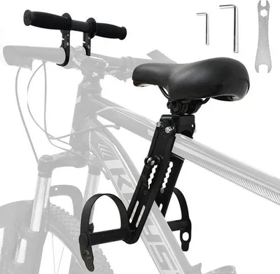 Productafbeelding van Kinder Fietsstoel - Voorzitje Mountainbike - Samen Fietsen - Verstelbare Hoogte - 30x16x10 cm - Zwart