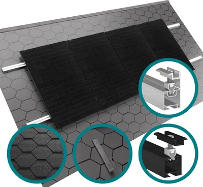 Produktbild von Solar Montageset Bitumen Erweiterung Klickfix Schwarz 10cm