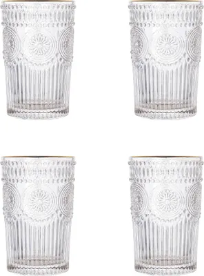 Produktbild von HOMLA BARREL Glas mit Goldrand 0,35 l 4er-Set