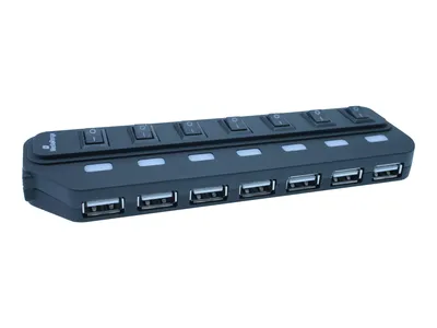Produktbild von MediaRange USB-HUB 7-Port USB 2.0 extern schwarz