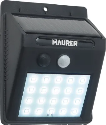 Obrázek produktu pro Solární nástěnné světlo LED 200 lumenů, IP65, se senzorem pohybu a soumrakovým senzorem