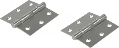 Produktbild von Hochbelastbares Scharnier 101 x 76 mm mit 2 Kugellagern, Edelstahl – 1 Paar – 2 Stück