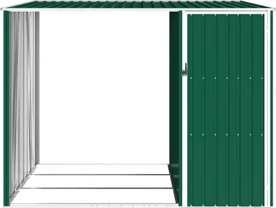 Obrázek produktu pro vidaXL Zahradní sklad palivového dřeva zelený 245x98x159 cm Pozinkovaná ocel