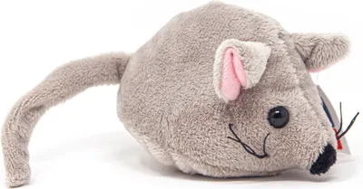 A plush toy mouse on a white background.