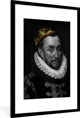 Produktbild von MuchoWow® MuchoWow® Gerahmtes Poster Wilhelm von Oranien - Adriaen Thomasz - Gold 60x90 cm - Poster mit zchwarzem Bilderrahmen - Dekoration - Wandposter Wohnzimmer - Hochwertig