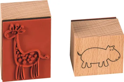 Produktbild von Stempelset Holz VE=3x7 Stück Tiere