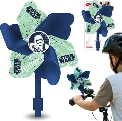 Produktbild von STAR WARS Stormtrooper Fahrrad-Windrad für den Lenker, buntes Windrad mit Halterung für Kinderroller