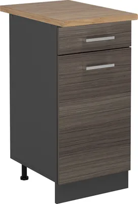 Image de Meuble cuisine Vicco R-Line Gris noble 40cm , PT Chêne, Model 53422