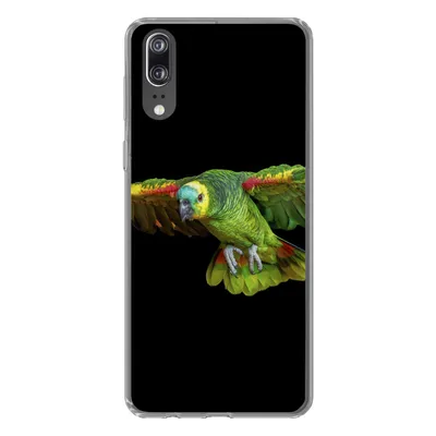 Produktbild von MuchoWow® Handyhülle Schutzhülle Hülle für Huawei P20 Papagei - Vogel - Federn Silikon Softcase Handy Hülle - Hardcover