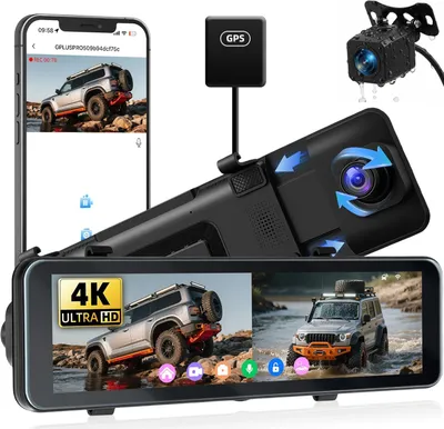 Immagine prodotto di Specchietto retrovisore con telecamera da cruscotto – Telecamera da cruscotto, telecamera per auto, specchietto retrovisore con telecamera, telecamera per la guida