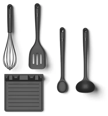 Produktbild von Hoffmann Küchenhelfer-Set 5-tlg. Silikon Edelstahlkern