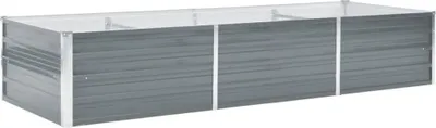Image de Lit surélevé de jardin Acier galvanisé 240x80x45 cm Gris