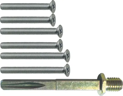Produktbild von SOLIDO Befestigungsset zu Wechselgarnituren, Türstärke 85-95 mm, Stahl verzinkt