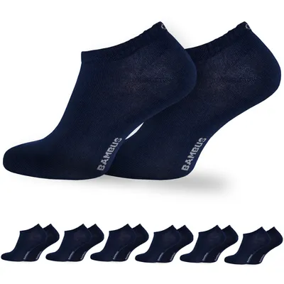 Produktbild von OCERA 6x Bambus Sneaker Socken Uni für Damen und Herren in verschiedenen Farben - Blau 43/46