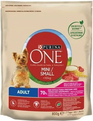 Zdjęcie produktu dla One Mini Adult bogata w wołowinę z ryżem 800g