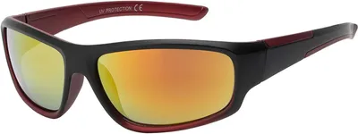 Produktbild von Jungen Mädchen Kinder Sonnen Brille Designer Modern Cool Abgefahren 30546 Rot/Gelb-Schwarz