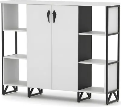 Image de Armoire de bureau Armoire Étagères Armoire d'appoint Blanc Bureau Meubles de bureau