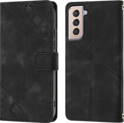 Image de Etui pour Samsung Galaxy S21 Plus 5G étui portefeuille en cuir avec fonction stand noir