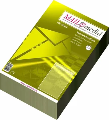 Produktbild von Versandtaschen C4 90g/qm gummiert braun VE=3x100 Stück