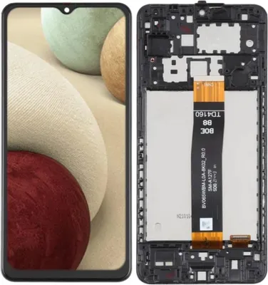 Produktbild von Original Samsung Galaxy A12 Nacho SM-A127 LCD-Display mit schwarzem Rahmen