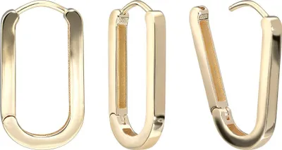 Produktbild von 14 Karat Gold Ohrclicker Creolen OVAL