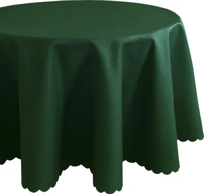 Immagine prodotto di Tovaglia Ø 170 cm in verde scuro per tavolo da pranzo e cucina