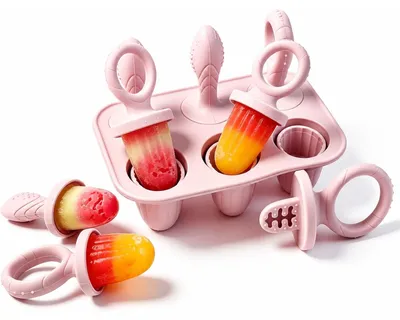 Silikon-Eisformen für Kinder, 6er-Set, BPA-frei, weich, grün