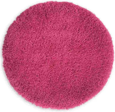 Immagine prodotto di WohnDirect Tappeto da bagno a pelo alto rotondo MALMÖ Pink Ø 56 cm