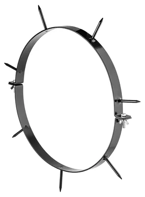 Image de Aérateur de gazon - Anneaux à pointes pour rouleau de gazon - Acier - Pointes de 6 cm - Lot de 10 anneaux
