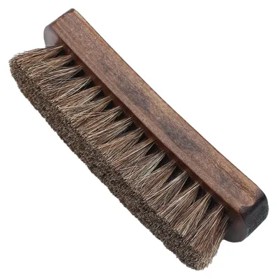 Image de Brosse à cirer les chaussures en bois, avec des poils de cheval