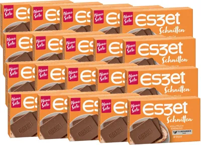 Produktbild von Eszet Schnitten Vollmilch Erdnuss mit gehackten Erdnüsse 75g 20er Pack