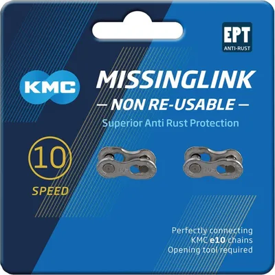 Produktbild von KMC Missinglink 1/2x11/128' 10NR EPT, für Ketten 10-fach, silber (2er Pack)