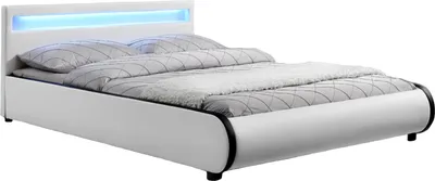 Produktbild von Čalouněná postel Sevilla s LED osvětlením 140 x 200 cm | bílá