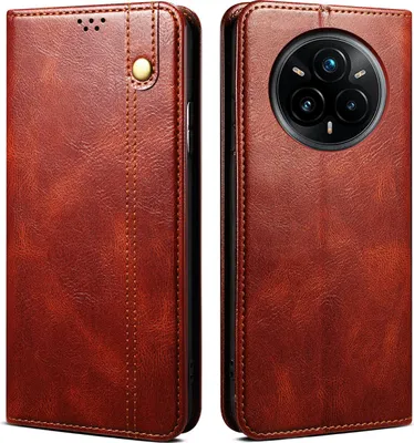 Produktbild von Hülle für Realme 14 Pro+ Leder Brieftasche Schutzhülle mit Standfunktion Rot
