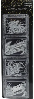 Produktbild von Weihnachtsboomhaken Silber - 300 Stück Weihnachtskugelhaken