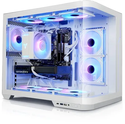 Produktbild von kiebel.de Gaming PC Panorama Curve V AMD Ryzen 7 5700X, 32GB DDR4, NVIDIA RTX 5070 12 GB, 1TB SSD, WLAN, Windows 11, Gaming PC