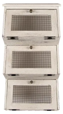 Obrázok produktu pre Nástenná polica Clayre & Eef 33x25x61 cm biele drevo