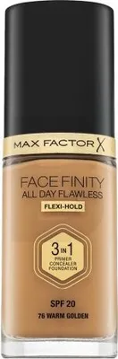 Produktbild von Max Factor Facefinity All Day Flawless Flexi-Hold 3in1 Primer Concealer Foundation SPF20 Flüssiges Make Up 3in1 76 30 ml