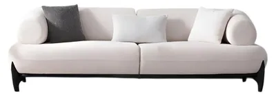 Produktbild von Weißes 3-Sitzer-Sofa Modernes weiches Sofa Designersofa Wohnzimmer-Sofas