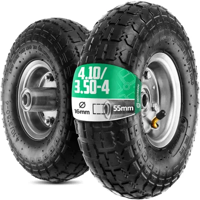 Produktbild von Sackkarrenrad 4.10/3.50-4, 2 Stück, Stahlfelgen, Kugellager, für Handwagen