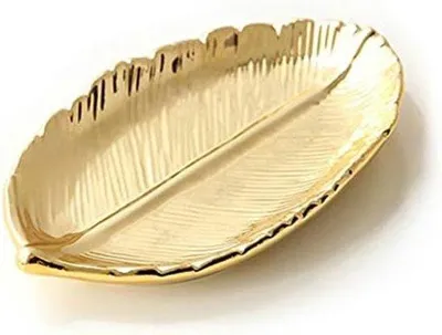 Immagine prodotto di Ciotole portaoggetti in Vetroceramica a forma di foglia - Oro