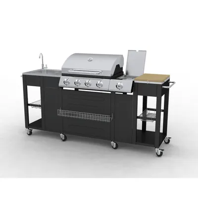 Produktbild von vidaXL Outdoor Küche mit Gasgrill und 4 Brenner Utah NEU