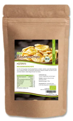 Produktbild von Mynatura  Bananenchips – Knusprige Trockenfrucht - im Beutel ab 1kg - 1 Beutel