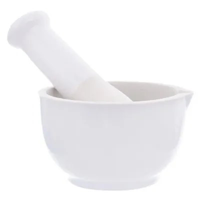 Produktbild von Orion Keramik Mörser mit Stößel Gewürzmörser Küchenmörser weiß Ø 8,5 cm
