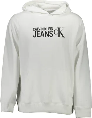Produktbild von Weißes Herren-Sweatshirt aus Baumwolle - Kapuzenshirt mit Druck
