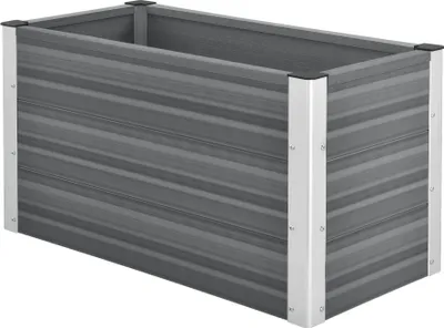Zdjęcie produktu dla [new.wood] WPC doniczka 100x50x50cm szara doniczka doniczka doniczka doniczka skrzynka na kwiaty