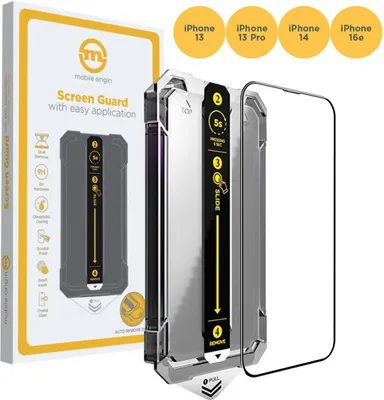 Obrázok produktu pre Mobile Origin SGZ-I14, Apple, iPhone 13 / iPhone 14 / iPhone 16e / iPhone 13 Pro / iPhone 17e, Odpudzuje vodu, Odolné proti poškriabaniu, 1 kusov
