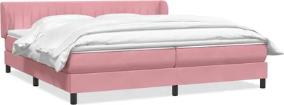 Immagine prodotto di Giroletto a Molle con Materassi Rosa 180x210 cm in Velluto